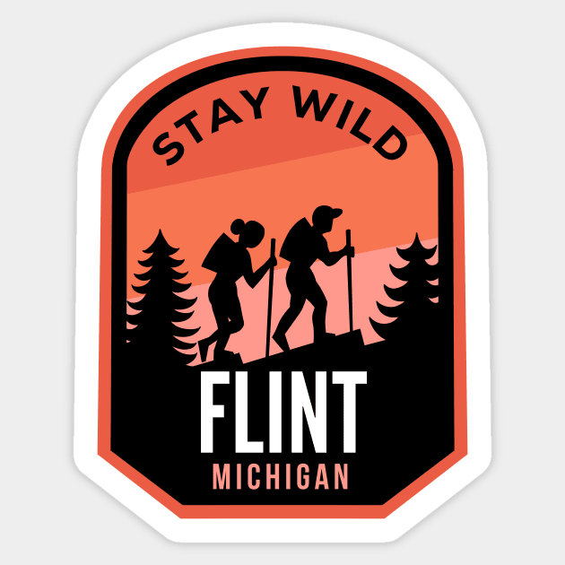 Flint Michigan Hiking in Nature Sticker by HalpinDesign